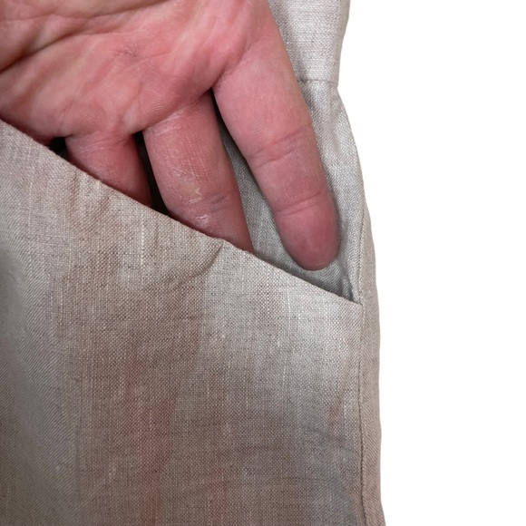 Chico’s 100% Linen Wide Leg Comfort Flowing Loose Relaxed Trouser Pants Size 2 - Picture 11 of 16